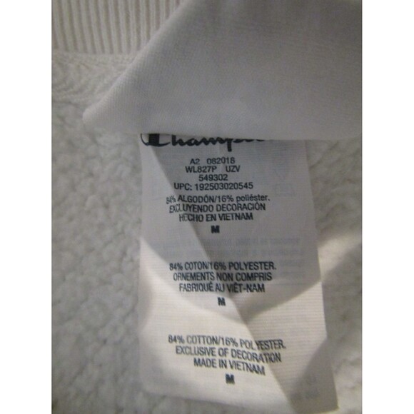 Champion & UO Cropped Sweatshirt Reverse Weave Striped Oversized Womens Size M - Picture 10 of 10